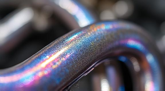 Glimmend roestvrijstalen uitlaatsysteem