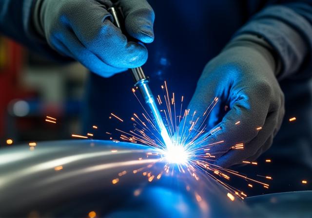 Lassen van een RVS uitlaatsysteem