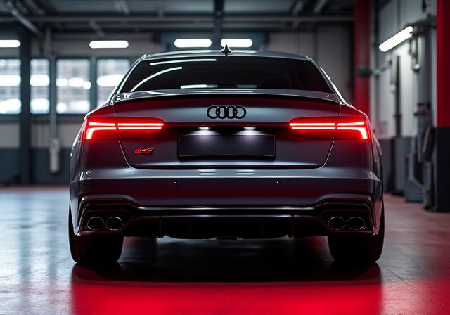 Duitse sportwagen met custom uitlaatsysteem